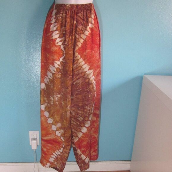 O.K. Mike Womens One Size Pull On Elastic Waist Loungewear Resort Pants O/S - Picture 4 of 11